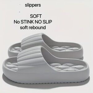 New Round-toe Soft-sole Comfortable Design EVA Slides for Women - Size 8